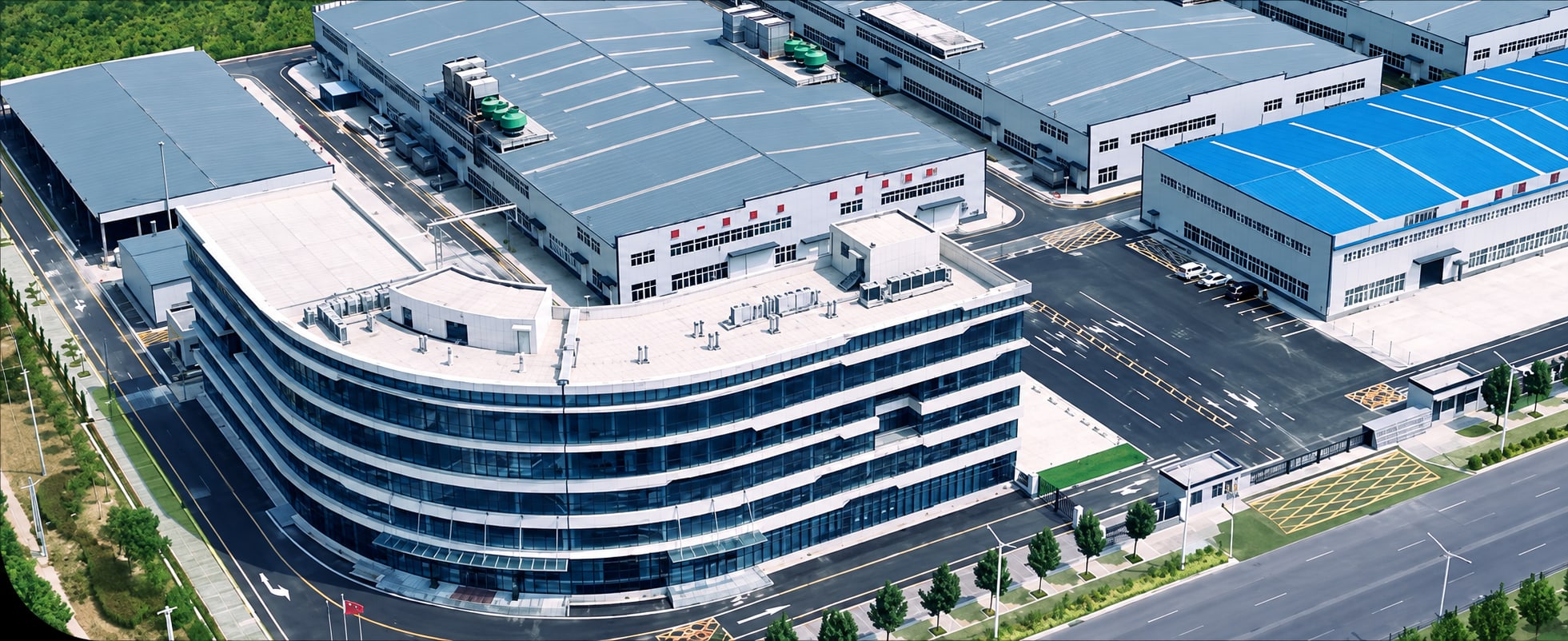 Aerial view of our partner factory campus in Puyang.