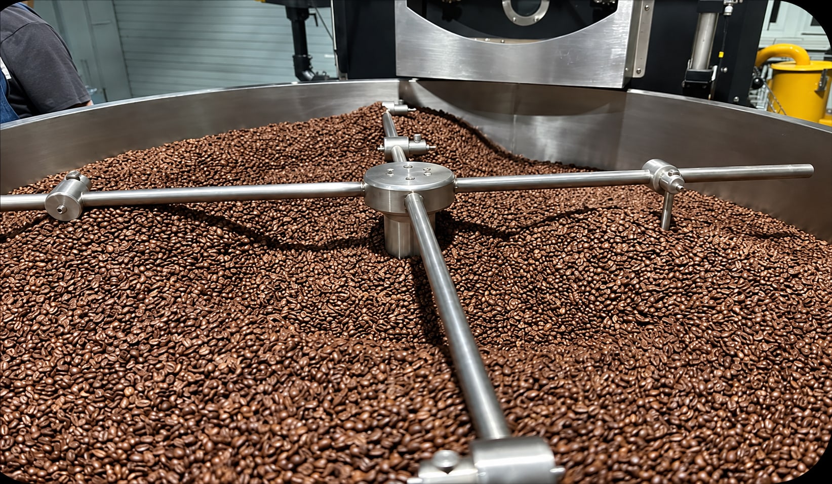 Roasting equipment at our partner factory.